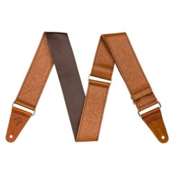 Correa Fender 50mm tooled leather brown | Música Bilbao