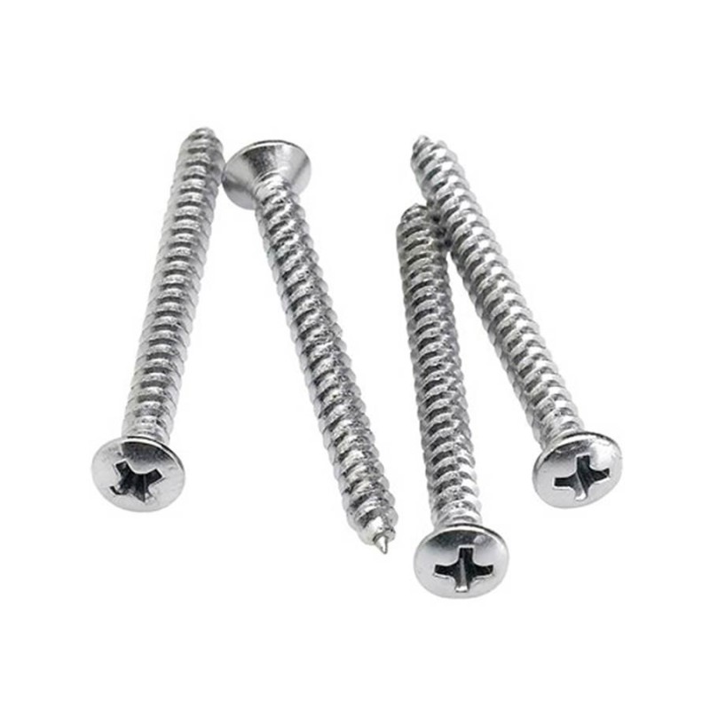 neck mounting screws, chrome, 4 pcs | MÚSICA BILBAO