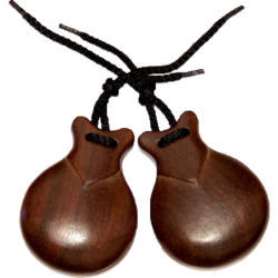 CASTAÑUELAS JALE DE IMITACIÓN BUBINGA NATURAL DEL N  6