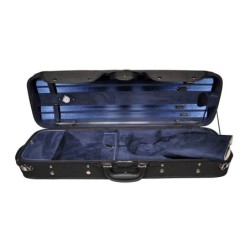 Estuche violín 4/4 Leonardo rectan. madera negro