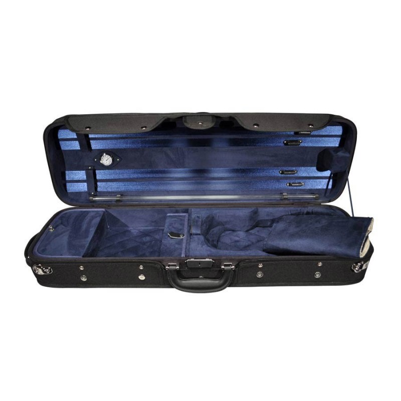 Estuche violín 4/4 Leonardo rectan. madera negro