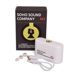 AURICULAR SOHO BLUETOOTH TWS CON BATERÍA EXT. BLANCO