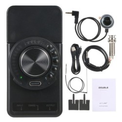 PREAMPLIFICADOR DE GUITARRA CLÁSICA Y ACÚSTICA CON CONEXIÓN BLUETOOTH, EFECTOS Y BATERÍA RECARGABLE PIEZO PLANO