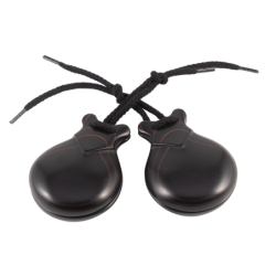 CASTAÑUELAS JALE FIBRA NEGRA VETA ROJA N 6