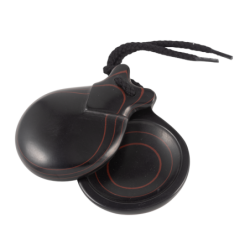 CASTAÑUELAS JALE FIBRA NEGRA VETA ROJA N 7