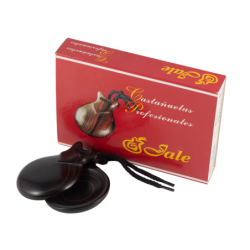 CASTAÑUELAS JALE FIBRA NEGRA VETA ROJA N 7