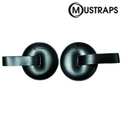 CORREA MUSTRAPS PARA PLATOS DE PIEL DE VACUNO GRUESO NEGRA