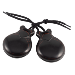 CASTAÑUELAS JALE FIBRA NEGRA VETA ROJA N 8