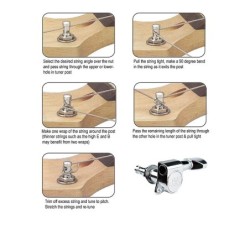 machine heads for guitar, with EZ LOK and staggere