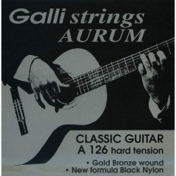 string set classic, gold bronze wound, black nylon
