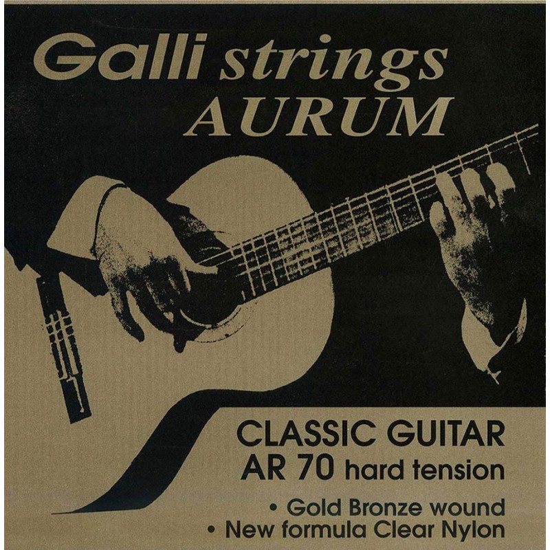 string set classic, gold bronze wound, clear nylon