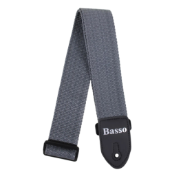 CORREA BASSO PARA GUITARRA Y BAJO GRIS 5cm