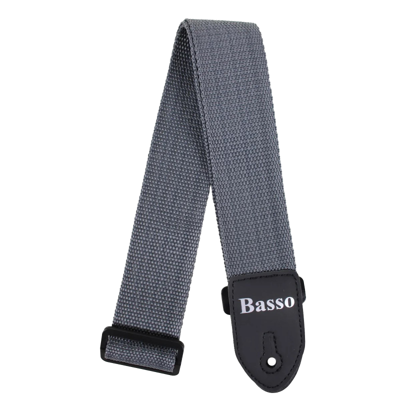 CORREA BASSO PARA GUITARRA Y BAJO GRIS 5cm