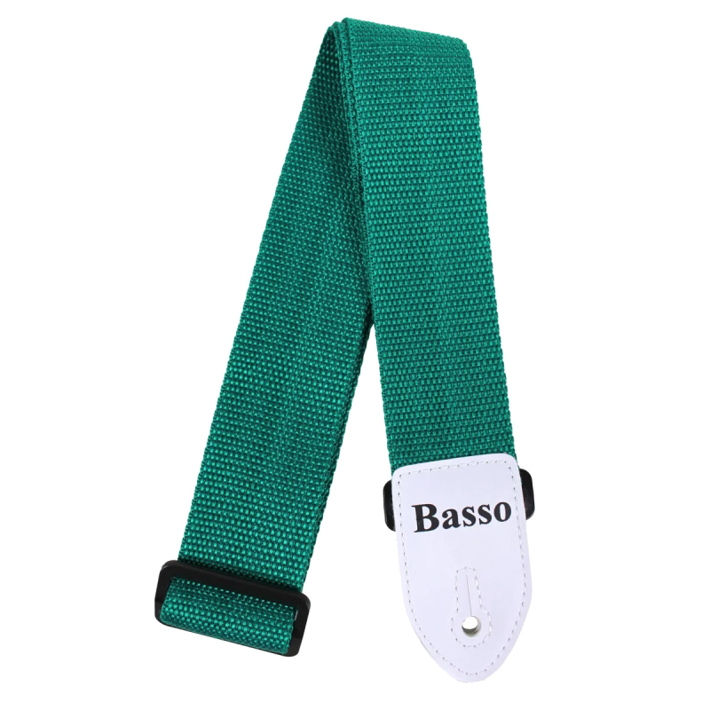 CORREA BASSO PARA GUITARRA Y BAJO VERDE 5cm