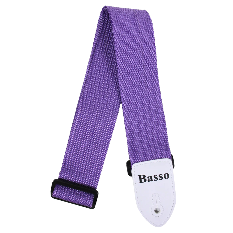 CORREA BASSO PARA GUITARRA Y BAJO LILA 5cm