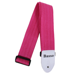 CORREA BASSO PARA GUITARRA Y BAJO ROSA 5cm