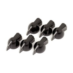 Perillas Fender ampl. estilo chicken negro 6ud | MÚSICA BILBAO