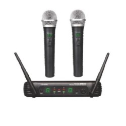 DOS MICRÓFONOS INALÁMBRICOS DE MANO EK UHF | Música Bilbao