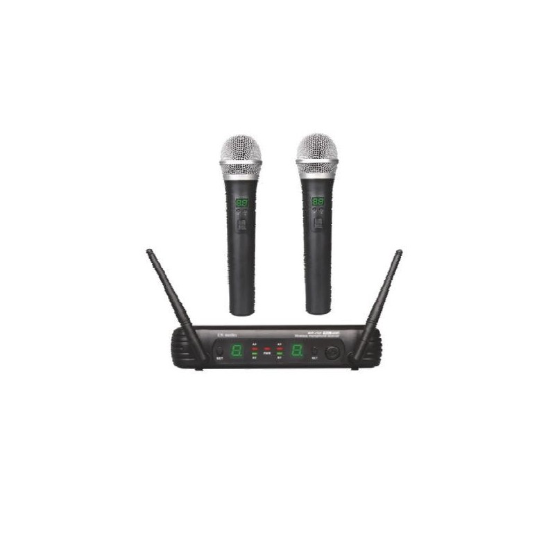 DOS MICRÓFONOS INALÁMBRICOS DE MANO EK UHF | MÚSICA BILBAO