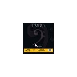 3/4 scale double bass set, synthetic core and bron