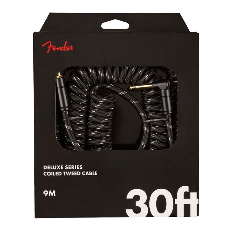 Cable jack/jack Fender rizado black tweed | MÚSICA BILBAO