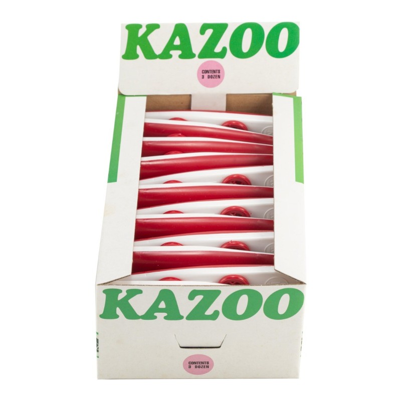 CAJA COMPLETA DE 36 KAZOOS DE PLÁSTICO BM