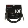 Cable jack/jack Fender 3m tweed negro | MÚSICA BILBAO