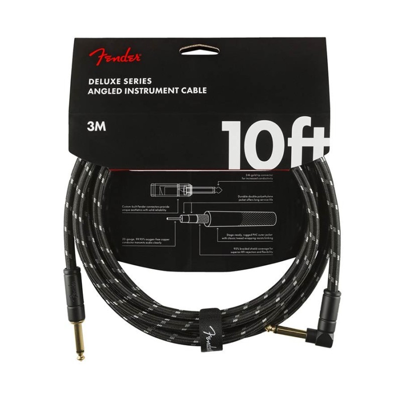 Cable jack/jack acod. Fender 3m tweed negro | MÚSICA BILBAO