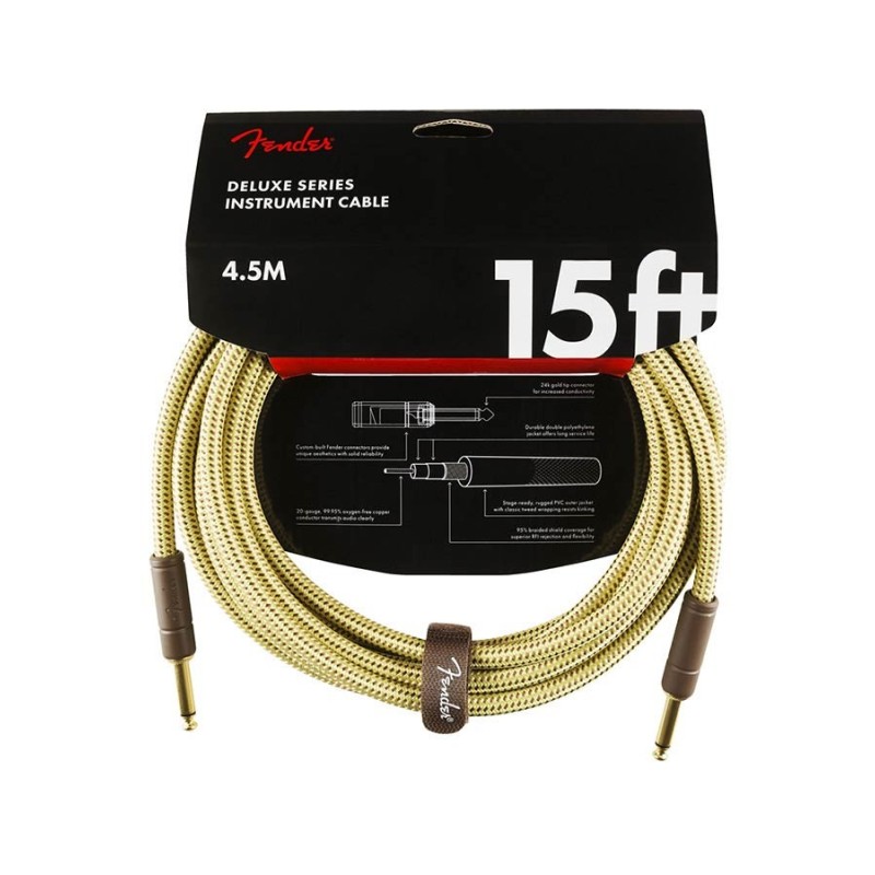Cable jack/jack Fender tweed 4.5m | MÚSICA BILBAO