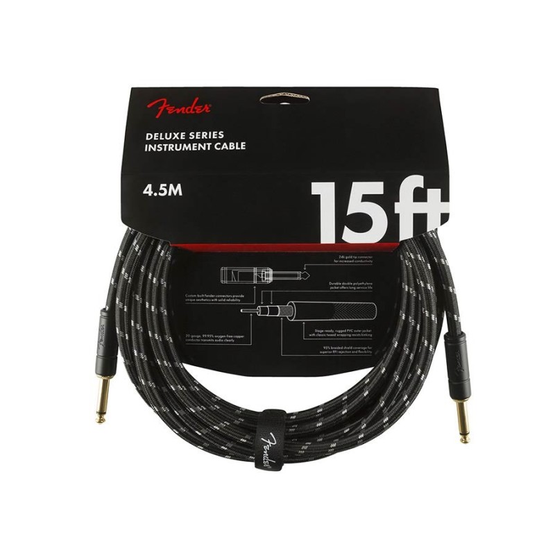Cable jack/jack Fender 4.5m tweed negro | MÚSICA BILBAO