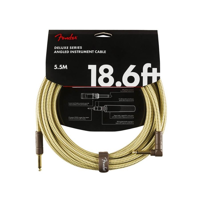 CABLE FENDER JACK /JACK ACODADO TWEED 5.5M | MÚSICA BILBAO