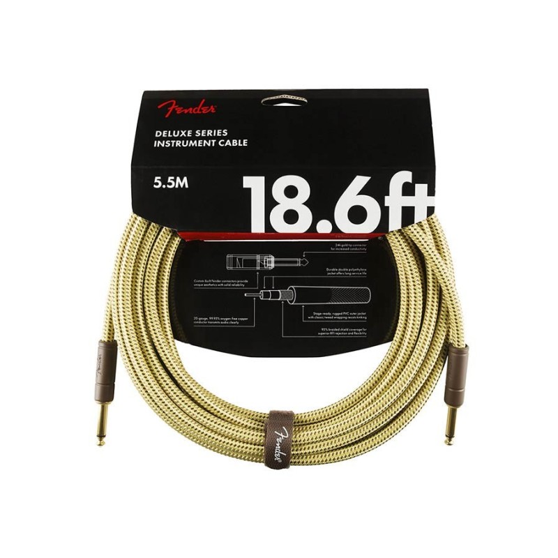 Cable jack/jack Fender tweed de 5.5m | MÚSICA BILBAO