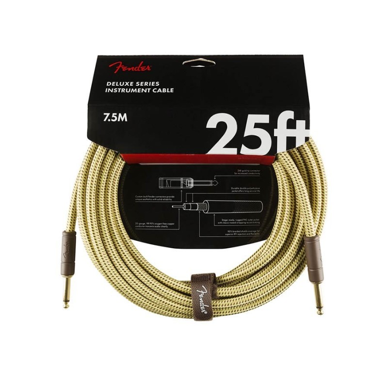 Cable jack/jack Fender 7.5m tweed | MÚSICA BILBAO