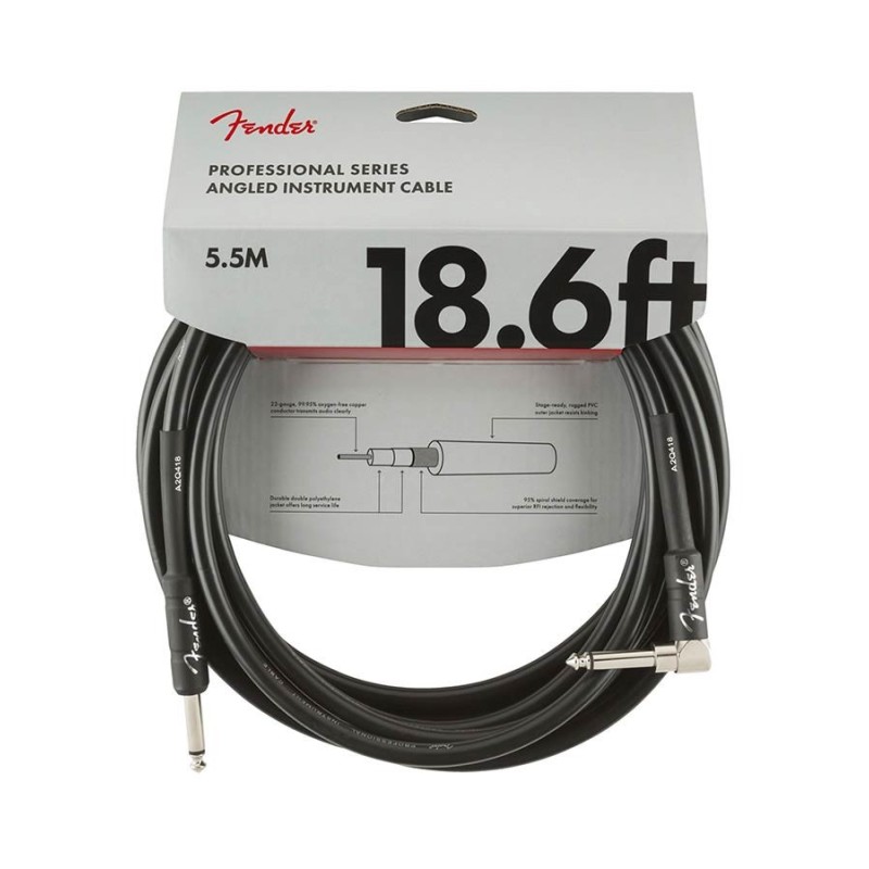 Cable jack/jack acod. Fender 5.5m negro | MÚSICA BILBAO
