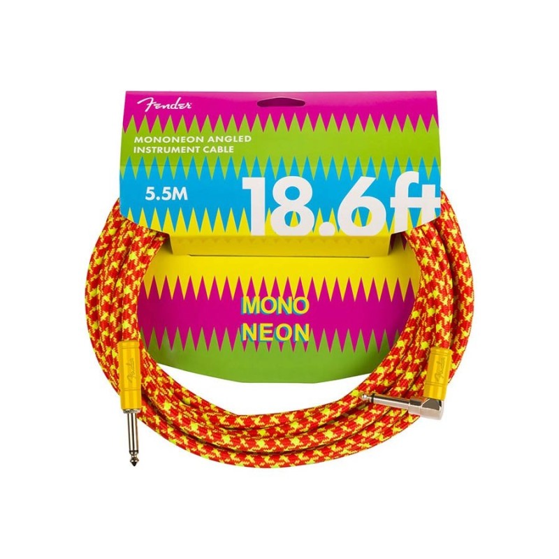 Cable Jack/jack acodado Fender 5.5m naranja | MÚSICA BILBAO