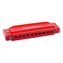 ARMÓNICA CASCHA FUN BLUES ROJA INCLUYE ESTUCHE RIGIDO Y FOLLETO