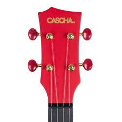 UKELELE DE CONCIERTO CASCHA ROJO DE FIBRA DE CARBONO
