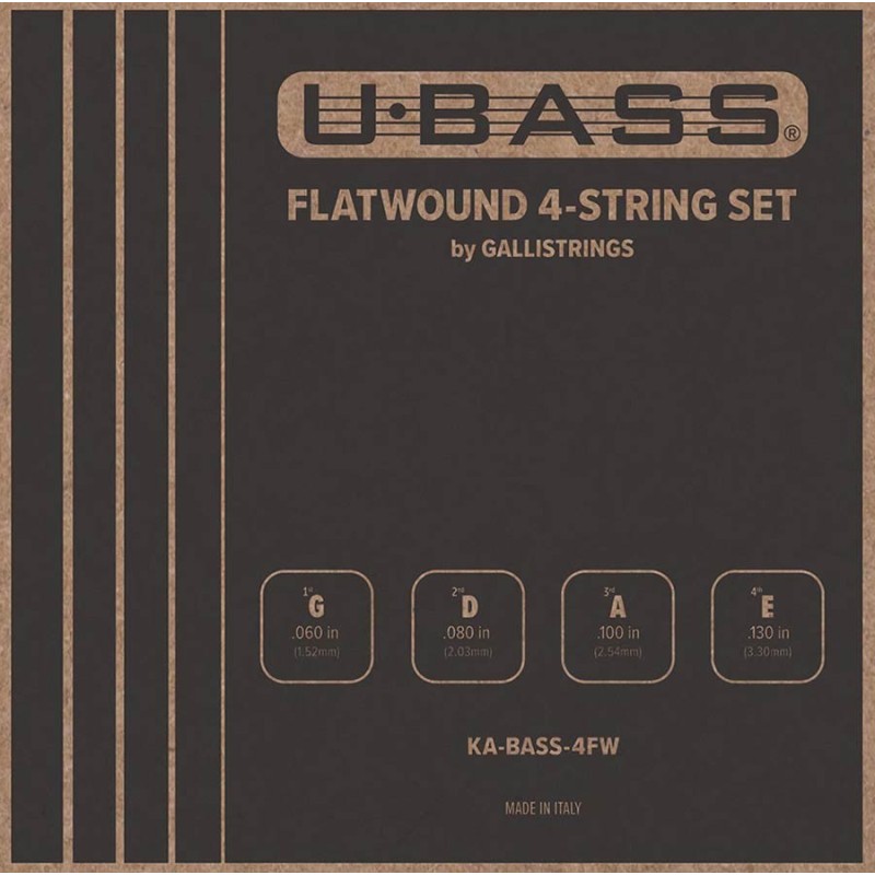 string set for ukulele bass, flatwound chrome stee