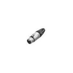 xlr plug, female, 3-pole, silver contacts, nickel