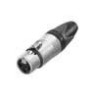 xlr plug, female, 3-pole, silver contacts, nickel