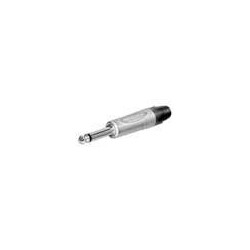 jack plug, 6,3 mm, 2-pole, nickel contacts
