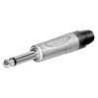 jack plug, 6,3 mm, 2-pole, nickel contacts