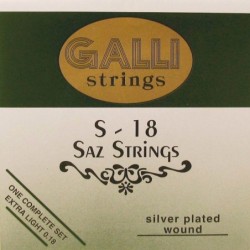 string set saz, silverplated extra light 007-009-0