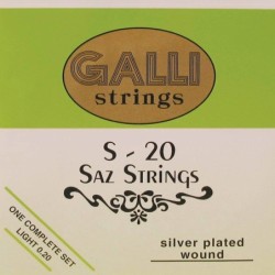 string set saz, silverplated light 008-008-012-014