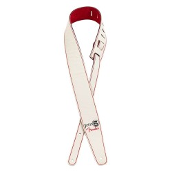 Correa piel John 5 Fender blanca/roja | Música Bilbao