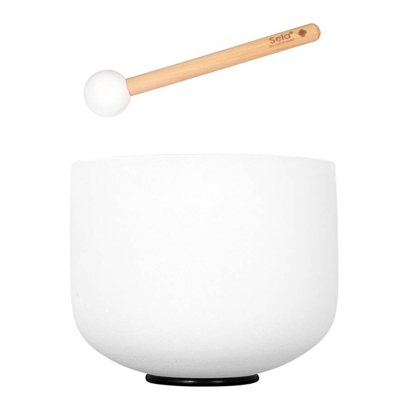 quartz crystal singing bowl 9 440Hz A, with malle"