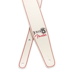 Correa piel John 5 Fender blanca/roja | MÚSICA BILBAO