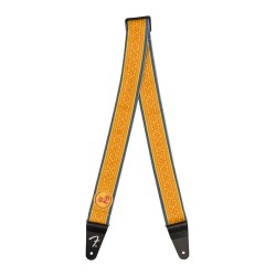 Correa Fender diseño floral naranja 2pg | MÚSICA BILBAO