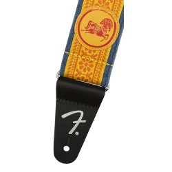 Correa Fender diseño floral naranja 2pg | MÚSICA BILBAO