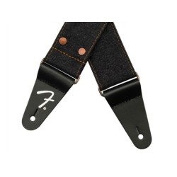 Correa vaquera Wrangler Fender remachada negra | MÚSICA BILBAO